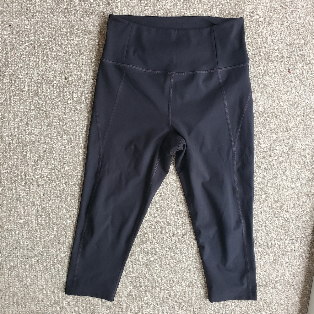 Girlfriend Collective Medium cropped Tights Black Crop Leggings Workout Yogawear